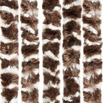 vidaXL Rideau anti-mouches marron et blanc 100x200 cm chenille