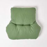 Coussin lombaire ergonomique en coton  Vert foncé - HOMESCAPES
