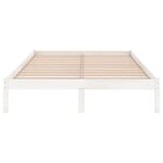vidaXL Cadre de lit Blanc Bois massif 180x200 cm Super King