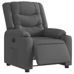 vidaXL Fauteuil inclinable électrique Gris foncé Tissu