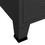 vidaXL Coffre de rangement industriel Noir 75x40x115 cm Métal
