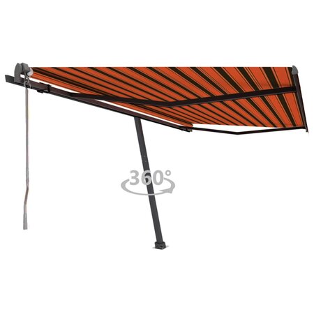 vidaXL Auvent automatique sur pied 400x300 cm Orange/marron