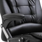vidaXL Chaise de bureau Noir Similicuir