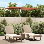 vidaXL Parasol d'extérieur avec mât en aluminium 2x1 5 m Terre cuite