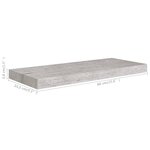 vidaXL Étagère murale flottante gris béton 60x23 5x3 8 cm MDF