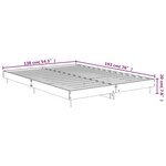 vidaXL Cadre de lit sonoma gris 135x190 cm bois d'ingénierie