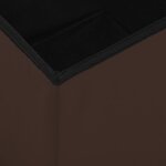 vidaXL Tabourets de rangement pliables lot de 2 marron PVC