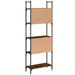 vidaXL Bibliothèque à 5 niveaux chêne fumé 60 5x24x166 5 cm