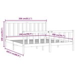vidaXL Cadre de lit Bois massif 200x200 cm