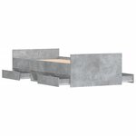 vidaXL Cadre de lit tête de lit et pied de lit gris béton 90x200 cm
