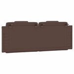 vidaXL Coussin de tête de lit marron 140 cm similicuir