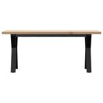 vidaXL Table basse cadre en Y 110x40x45 5 cm bois de pin massif fonte