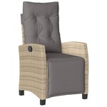 vidaXL Ensemble à manger de jardin avec coussins 5Pièces Beige poly rotin