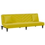 vidaXL Ensemble de canapés 2 Pièces avec coussins jaune velours