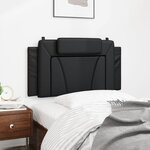 vidaXL Coussin de tête de lit noir 100 cm similicuir