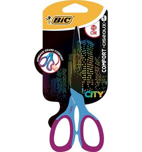 Ciseaux COMFORT DECORS Anneaux souples 16 cm Coloris Aléatoire BIC