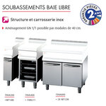 Soubassement baie libre - prof. 630 mm -700 - baron