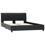 vidaXL Cadre de lit Noir Similicuir 140 x 200 cm