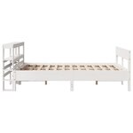 vidaXL Cadre de lit sans matelas blanc 140x190 cm bois de pin massif