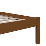 vidaXL Cadre de lit Marron miel Bois massif 75x190 cm Petit simple