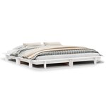 vidaXL Cadre de lit sans matelas blanc 180x200 cm bois massif de pin
