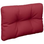 vidaXL Coussin de palette rouge bordeaux 60x40x12 cm tissu