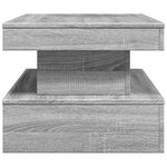 vidaXL Table basse avec lumières LED gris sonoma 90x50x40 cm