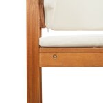 Ensemble de banc de jardin 5 pièces avec coussins en bois d'acacia