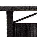 vidaXL Table de jardin et dessus en bois d'acacia noir résine tressée