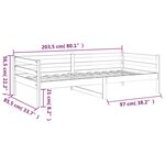 vidaXL Lit de jour 80x200 cm Bois de pin massif