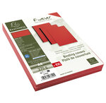 Paquet De 100 Couvertures Grain Cuir Pour Reliure A4 - Rouge - Exacompta