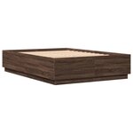 vidaXL Cadre de lit chêne marron 150x200 cm bois d'ingénierie
