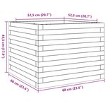 vidaXL Jardinière 60x60x45 5 cm bois de pin massif