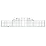 vidaXL Paniers à gabions arqués 17 Pièces 300x30x40/60 cm fer galvanisé