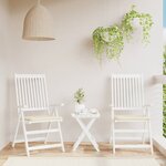 vidaXL Coussins de chaise de jardin lot de 2 crème 50x50x3 cm