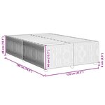 vidaXL Cadre de lit gris clair 120x190 cm tissu