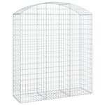 vidaXL Panier de gabions arqué 150x50x160/180 cm Fer galvanisé