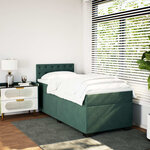 vidaXL Sommier à lattes de lit avec matelas Vert foncé 90x200 cm