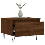 vidaXL Tables basses 2 Pièces chêne marron 50x46x35 cm bois d'ingénierie