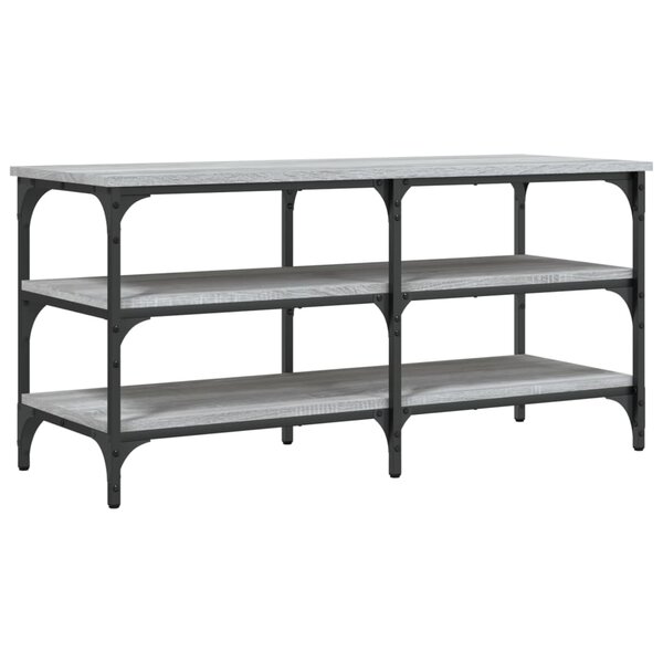 vidaXL Banc à chaussures sonoma gris 100x38 5x49 cm bois d'ingénierie