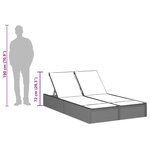 vidaXL Chaise longue double avec coussins noir résine tressée