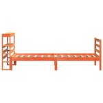 vidaXL Cadre de lit sans matelas cire marron 90x200 cm bois pin massif