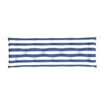 vidaXL Coussin de banc de jardin rayures bleues et blanches 150x50x7cm