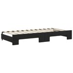vidaXL Lit de jour avec gigogne et matelas noir 90x200 cm velours