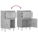 vidaXL Buffets 2 Pièces gris béton 40x35x70 cm bois d'ingénierie