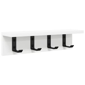 vidaXL Porte-manteau mural Blanc 40 x 10 5 x 10 5 cm Bois d'ingénierie