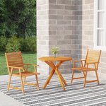 vidaXL Ensemble à manger de jardin 3 Pièces Bois d'acacia solide