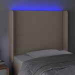 vidaXL Tête de lit à LED Cappuccino 103x16x118/128 cm Similicuir
