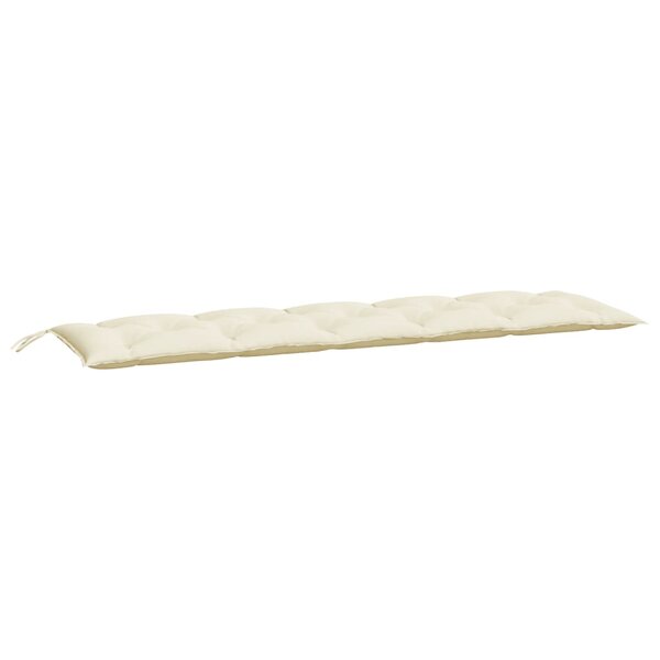 vidaXL Coussin de banc de jardin blanc crème 180x50x7 cm tissu oxford
