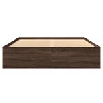 vidaXL Cadre de lit sans matelas chêne marron 150x200 cm